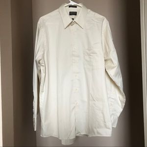 ⭐️Men’s Classic Fit Sateen Dress shirt Ivory/cream